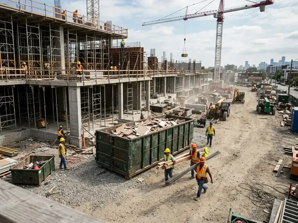 commercial-construction-site-w-002 — frequently asked questions, Low Cost Construction Dumpster Rental in Rutgers University…